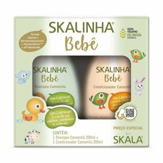 Image_Kit Skalinha Bebê Shampoo e Condicionador Camomila 200ml Cada