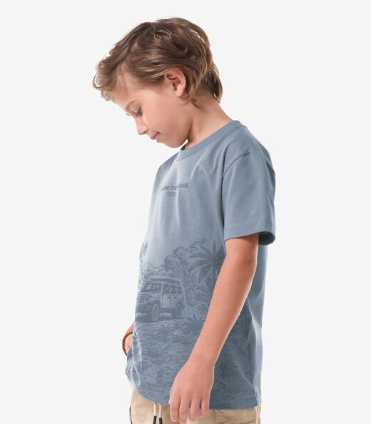 Conjunto Infantil Camiseta Com Bermuda Trick Nick Azul
