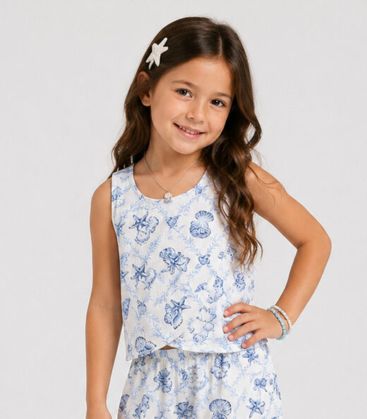 Conjunto Infantil Regata e Pantacourt Select Bege
