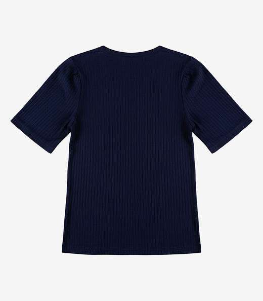 Blusa Feminina Ribana Canelada Infinita Cor Azul