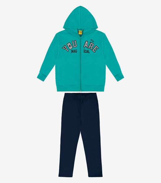 Conjunto jaqueta com legging Rovi Kids Verde