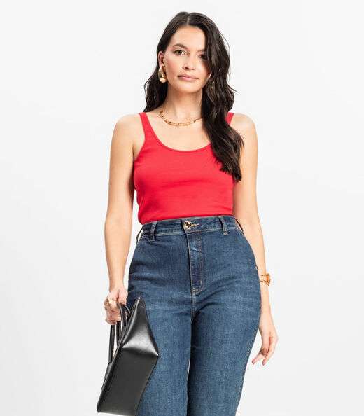 Blusa De Alca Básica Feminina Rovitex Vermelho