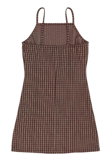Vestido Juvenil Alça Malha Pontilhada Gloss