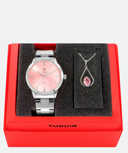 Kit Relógio Feminino Tuguir TG35012