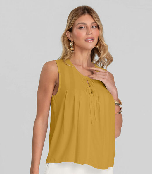 Image_Regata Feminina com Pregas Dianna Amarelo