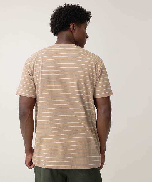 Camiseta Masculina Listrada Manga Curta MR
