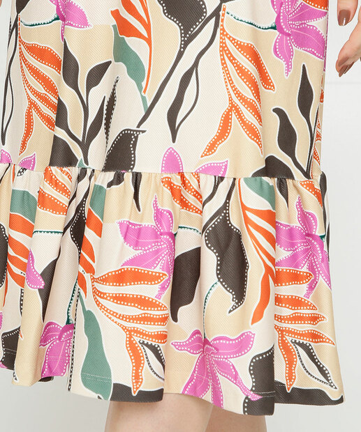 Vestido Midi Feminino Textura Tropical Marisa
