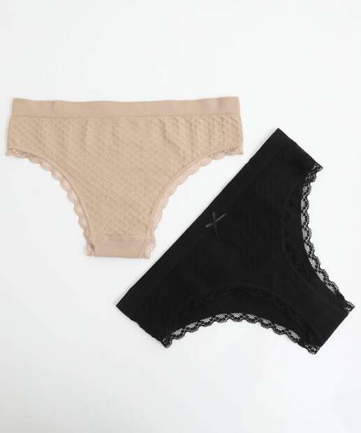 Image_Kit 2 Calcinhas Biquíni Recorte Renda Marisa