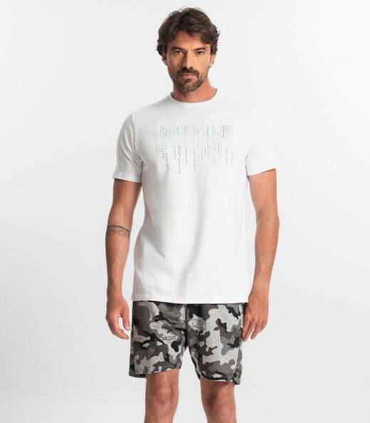 Image_Bermuda Masculina Estampada Rovitex Cinza