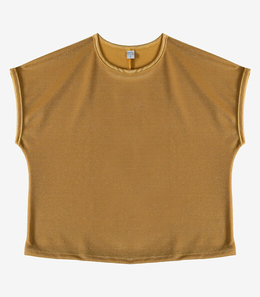 Blusa Feminina Manga Cavada Infinita Cor Marrom