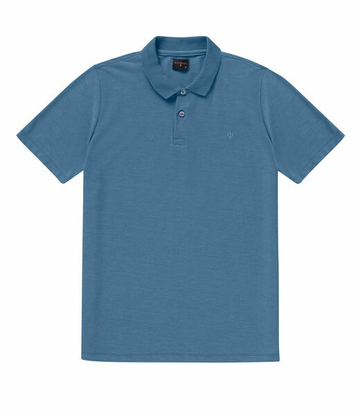 Camisa Polo Básica Masculina Diametro Azul