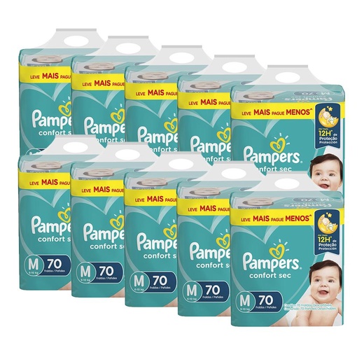 Image_Kit Fralda Pampers Confort Sec Tamanho M com 700 unidades