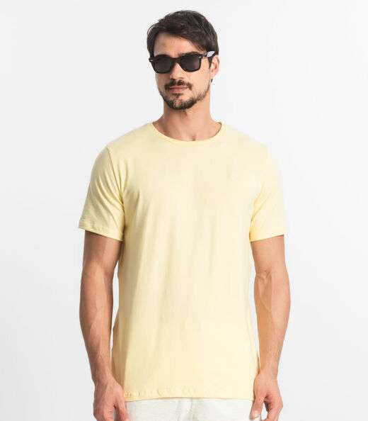 Camiseta Masculina Basica Diametro Amarelo