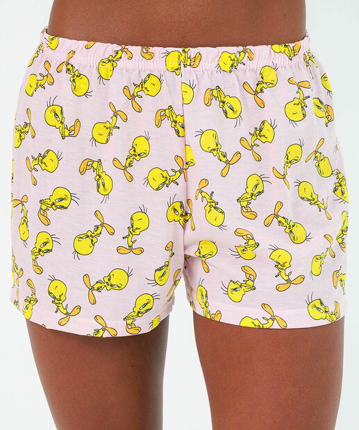 Short Doll Feminino Piu-Piu Relax Marisa Rosa