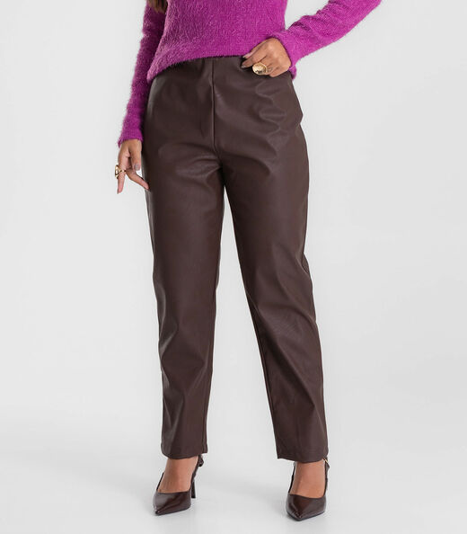 Calça Endless Sintético Feminino Marrom