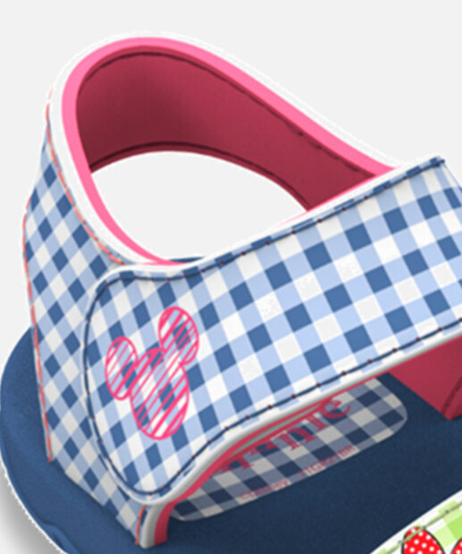 Sandália Infantil Tiras Minnie Xadrez Grendene Kids 