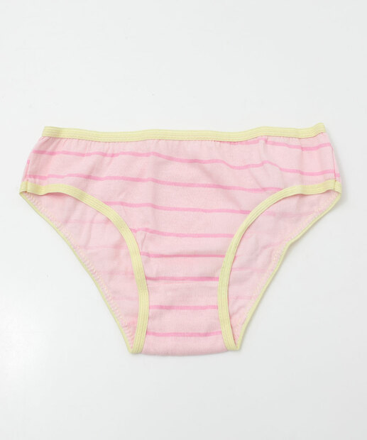 Kit 5 Calcinhas Infantil Panda Marisa Tam 2 a 12 Rosa