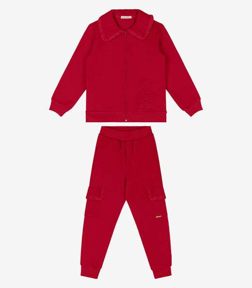 Conjunto Infantil Jaqueta Com Calça Trick Nick Vermelho