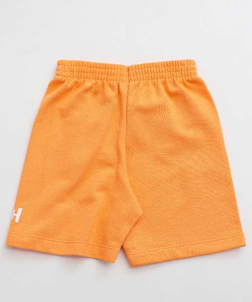 Conjunto Infantil Estampa Stitch Tam 1 a 3 Laranja