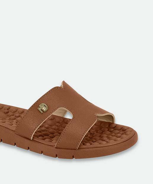 Rasteirinha Feminina Tiras Modare Marrom