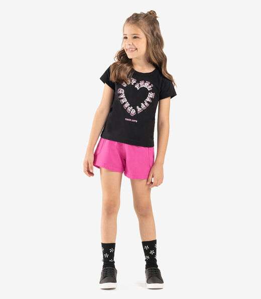 Blusa Infantil Meia Malha Rovi kids Preto