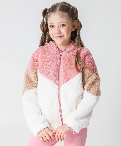 Jaqueta Infantil Feminina Peluciada Marisa Tam 4 a 1