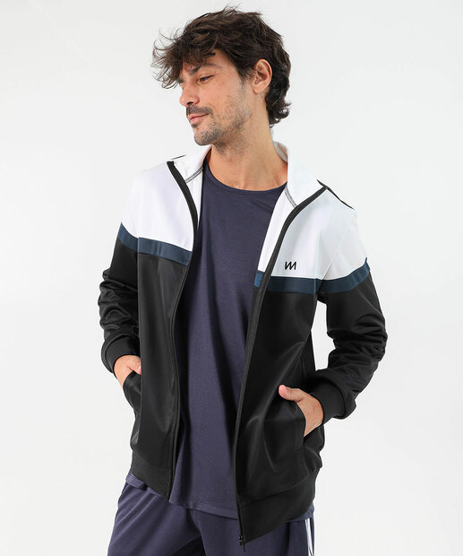 Image_Jaqueta Masculina Helanca Fitness Recortes Bolsos MR Preto