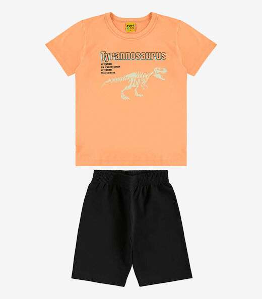 Image_Conjunto Infantil Camiseta Com Bermuda Rovi kids Laranja