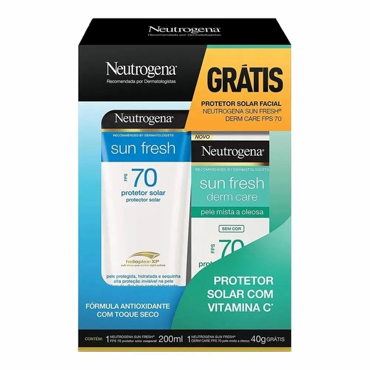 Image_Kit com 3 Unidades de Protetor Solar Neutrogena Sun Fresh Corporal FPS 70 200ml