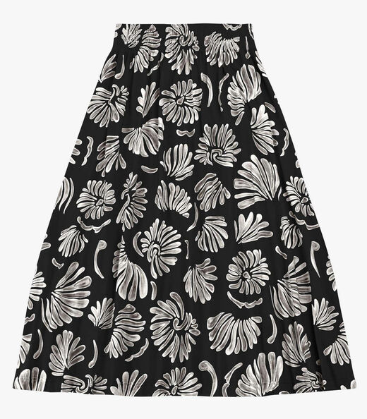 Image_Saia Midi Feminina Meia Malha Estampada Rovitex Preto