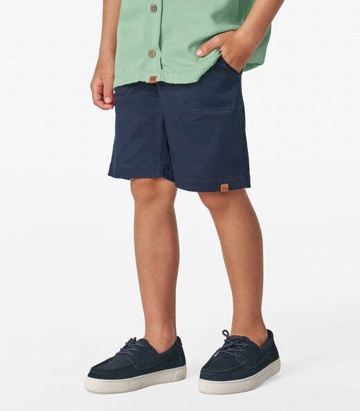 Bermuda Infantil em Sarja Cotton Trick Nick Azul