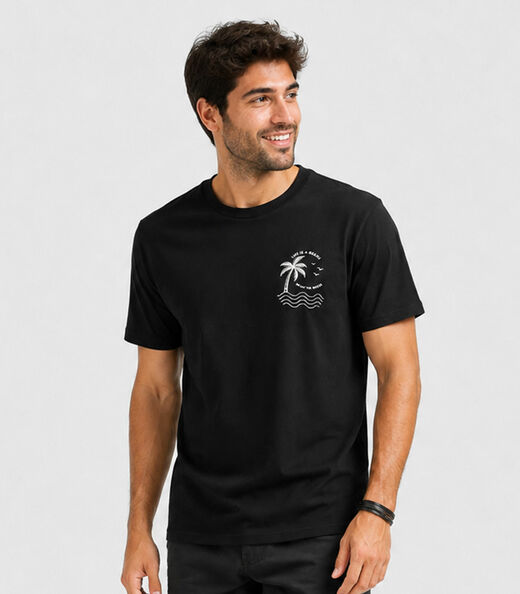 Image_Camiseta Masculina Manga Curta Algodão Select Preto