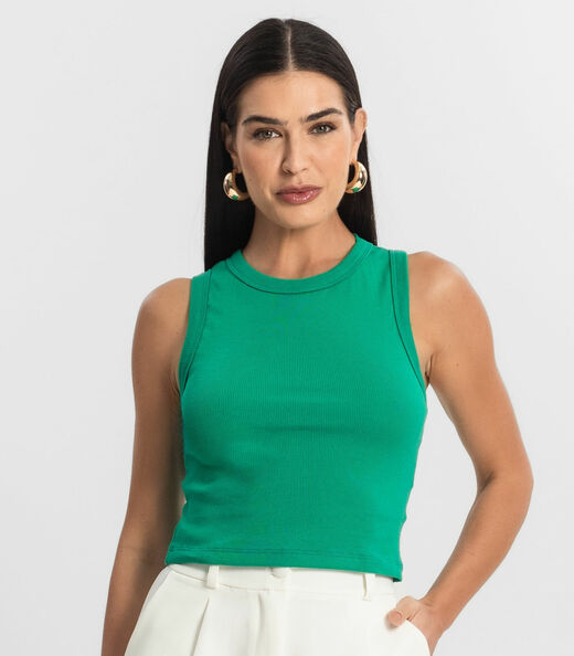 Regata Cropped Feminina Ribana Rovitex Verde