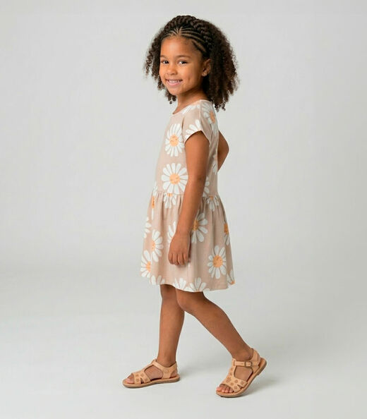 Image_Vestido Infantil Estampado Select Bege