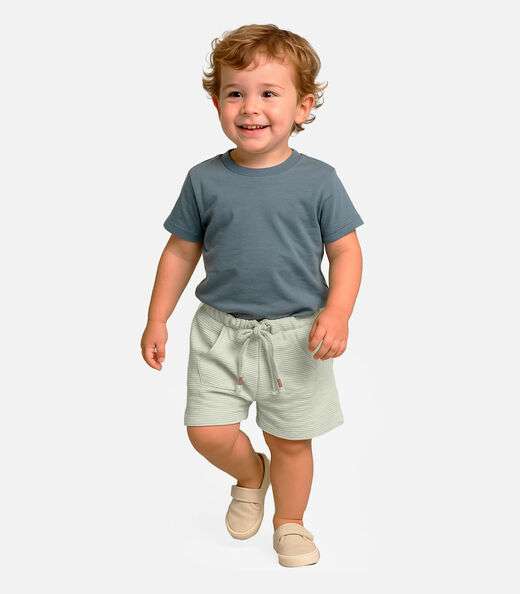 Bermuda Masculina Infantil Trick Nick Bege