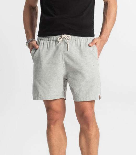 Bermuda Masculina Sarja Elástico E Bolsos Shift Cinza