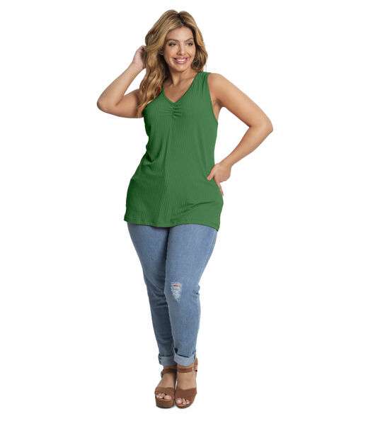 Blusa Feminina Plus Size Canelada Secret Glam Verde