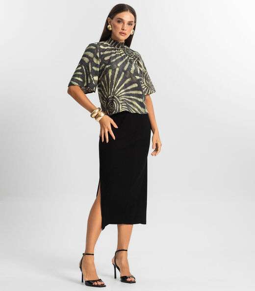 Blusa Manga Flutuante de Viscose Endless Verde