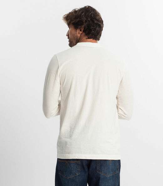 Camiseta Masculina Manga Longa Diametro Bege