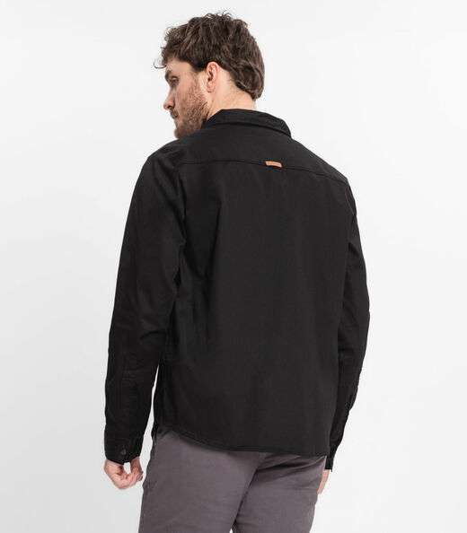 Camisa Manga Longa Sarja Diametro Preto
