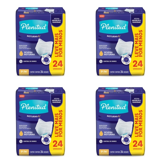 Image_Kit com 4 Unidades de Roupa Íntima Plenitud Noturna P/M 24 Unidades cada