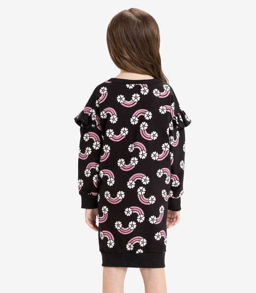 Vestido Infantil Manga Longa Rovi Kids Preto