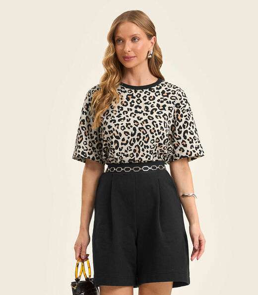 Blusa Feminina em Cotton Leve Rovitex Bege