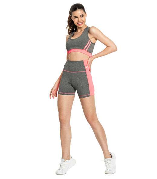 Top Feminino Nadador FTK Fitness Cinza
