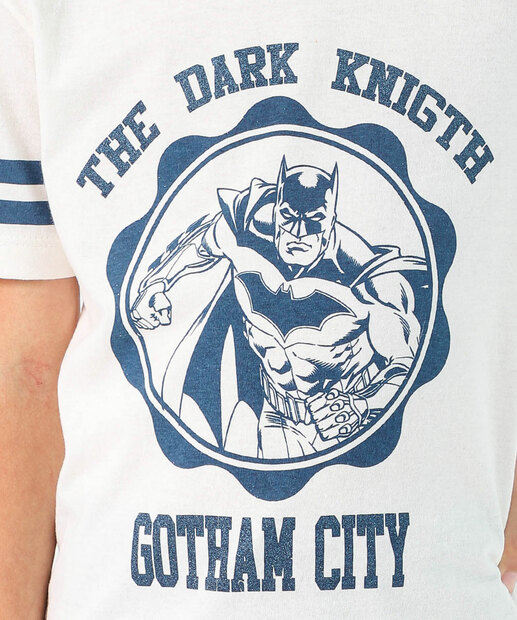 Camiseta Infantil Batman Warner Bros Tam 4 a 10 Branco