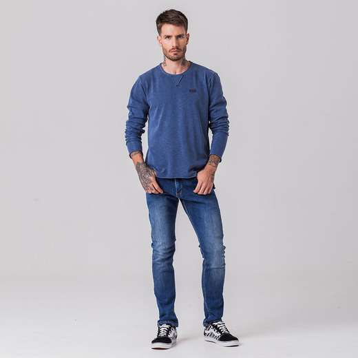 Image_Camiseta Masculina Manga Longa Marinho Rock e Soda