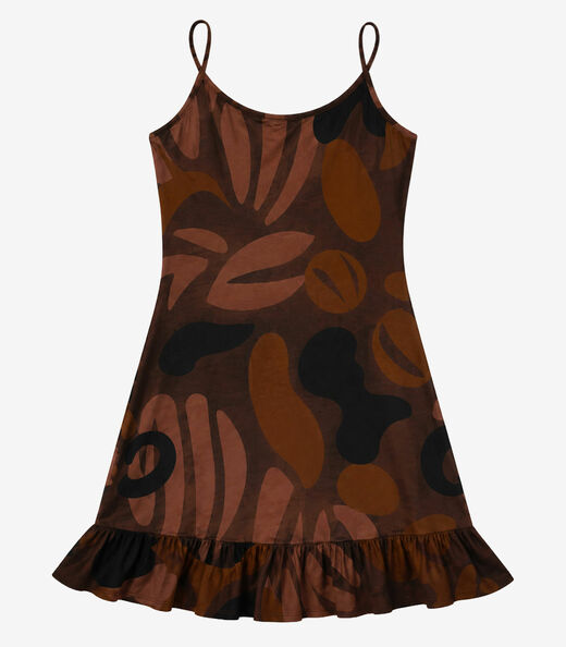 Vestido Feminino Estampado Select Marrom