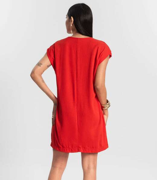 Vestido Curto Feminino Rovitex Laranja