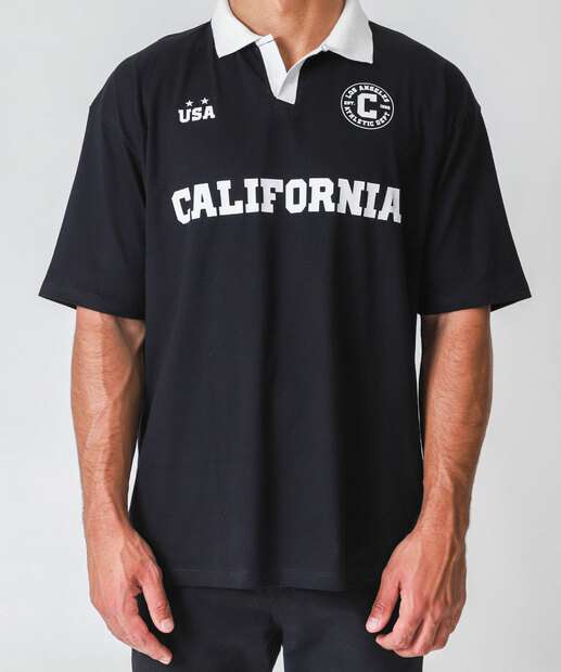 Polo Masculina Estampada Manga Curta Marisa Preto