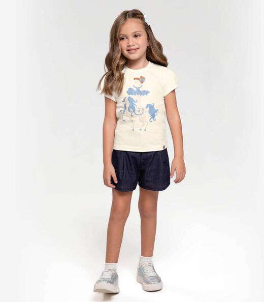 Blusa Infantil Feminina Bailarina Trick Nick Bege